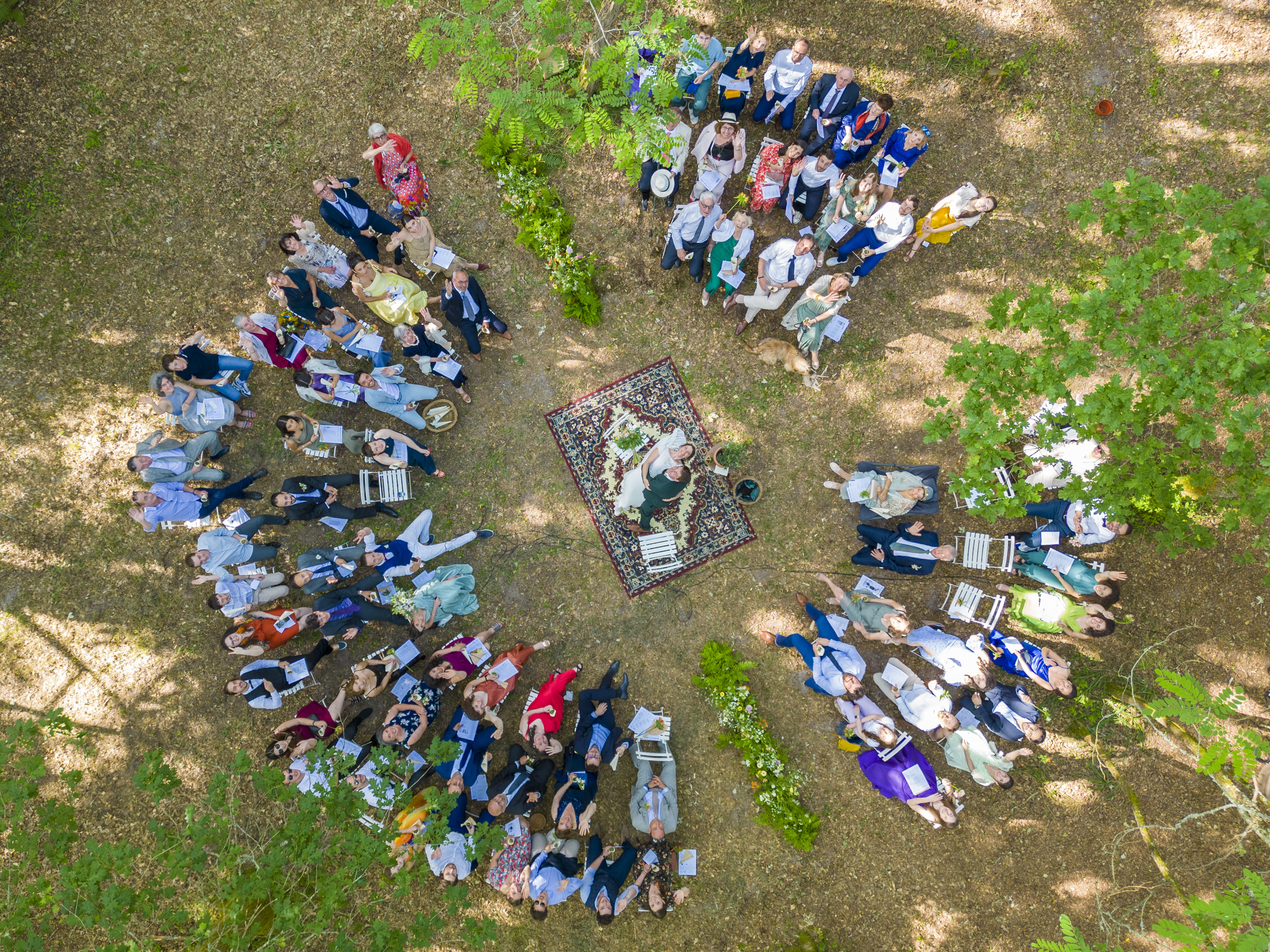 Drone au dessus de la cérémonie